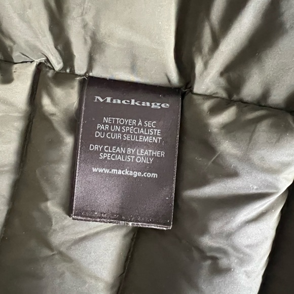 MACKAGE beautiful OLIVE/ARMY GREEN MACKAGE DOWN JACKET sz L - Picture 7 of 7